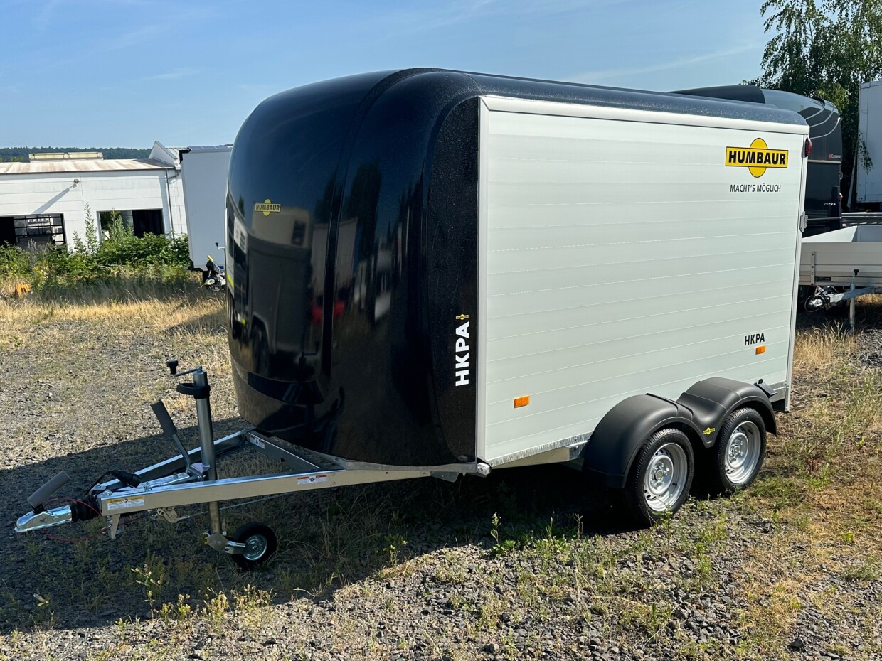GN-BF 90 - Kofferanhänger 2-achser mit Seitentür, Tür/Rampe-Kombi und 100 km/h
